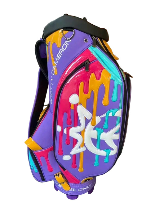 Purple Paint Drip Golf Staff Tour Bag - Gallery Exclusive NEW