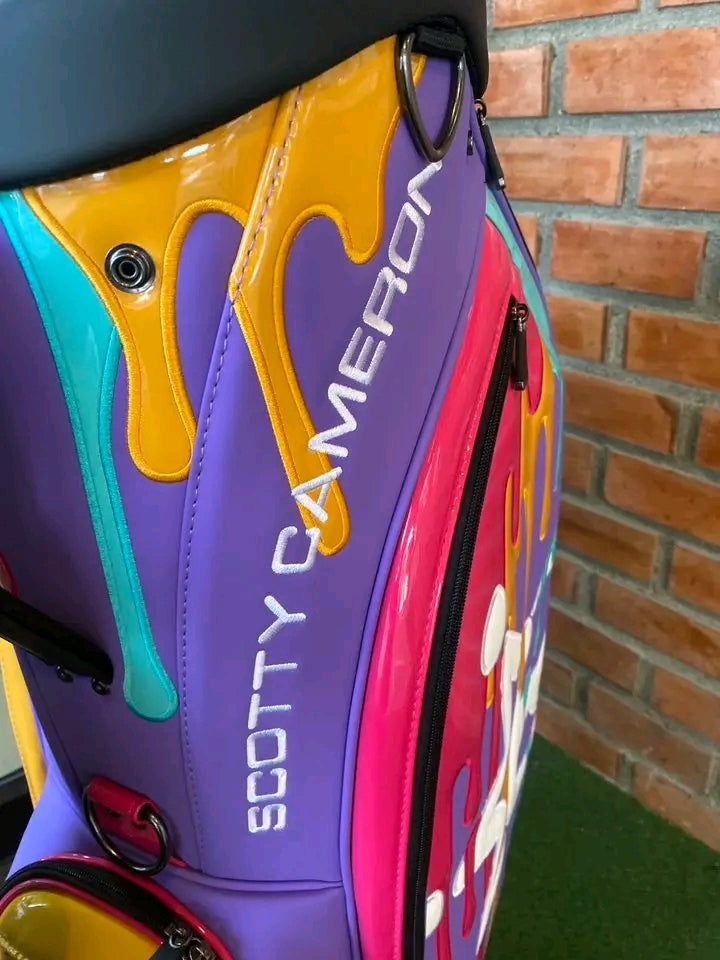 Purple Paint Drip Golf Staff Tour Bag - Gallery Exclusive NEW